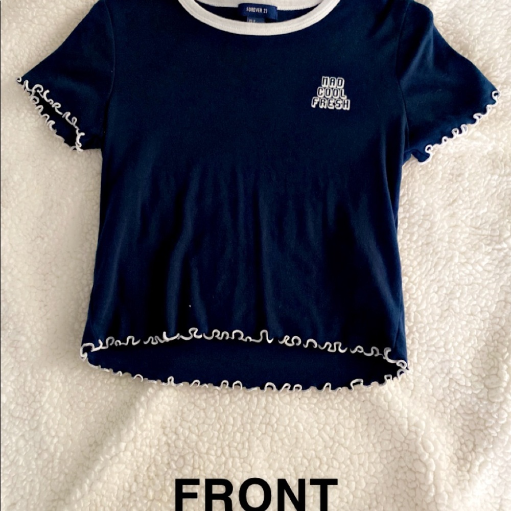 Forever 21 Navy Blue Crop Top/Size Small